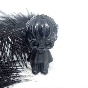 Black Obsidian Harry Potter Crystal Carving. Mini Figurine.